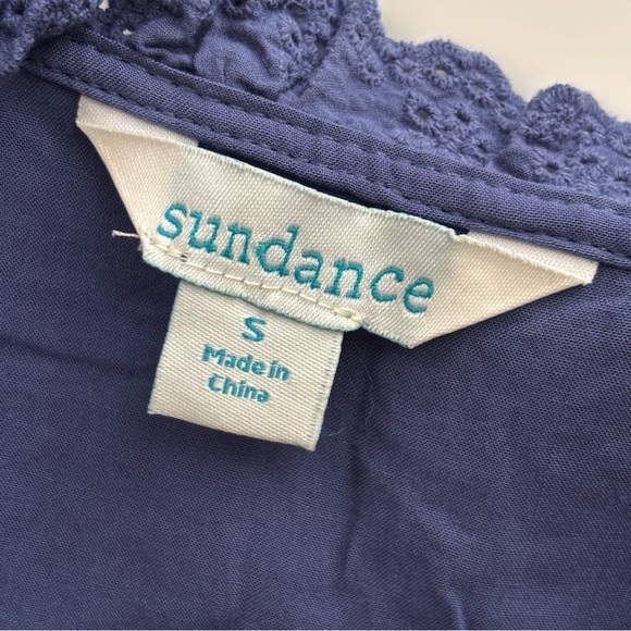 Sundance Promise Eyelet Ruffle Dress Small Blue - Picture 7 of 9